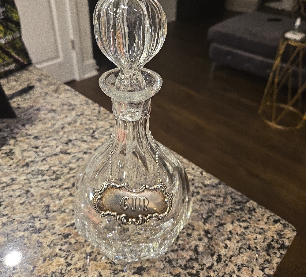 Baccarat Crystal Decanter with Silver Accent
